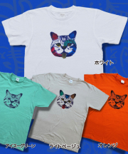 【猫柄】カツミアート（松下カツミ）T-シャツ：ソラミミ
