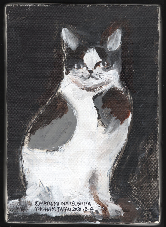 原画作品：猫（3月4日）［松下カツミ/20200304］