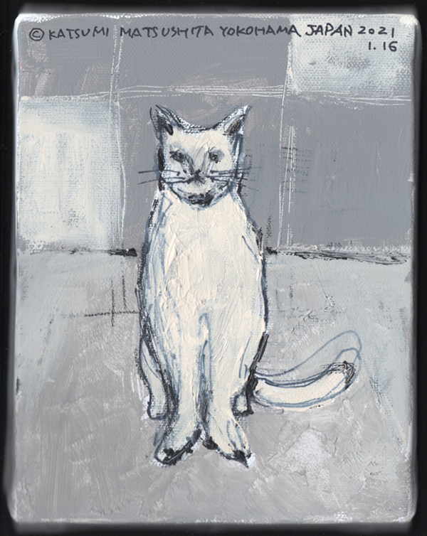 原画作品：white cat［松下カツミ/20210116］