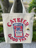 【猫柄】カツミアート（松下カツミ）トートバッグ（大）：CAT BEER