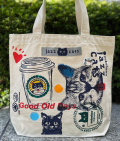 【猫柄】カツミアート（松下カツミ）トートバッグ（大）：キャットアート-No.30