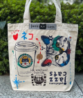 【猫柄】カツミアート（松下カツミ）トートバッグ（大）：キャットアート-No.34