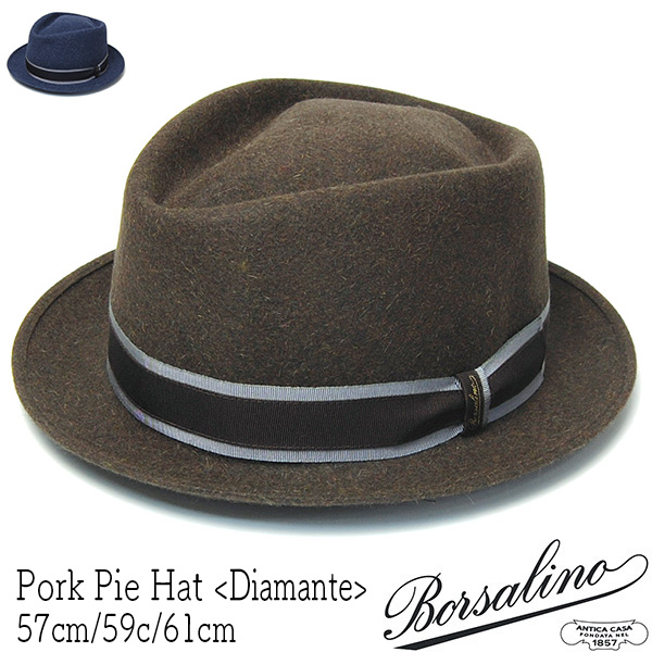 ”Borsalino(ボルサリーノ)”ファーフェルトポークパイハット