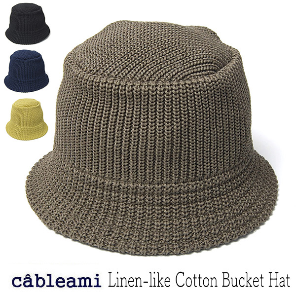 cableami(ケーブルアミ) コットンニットバケットハット