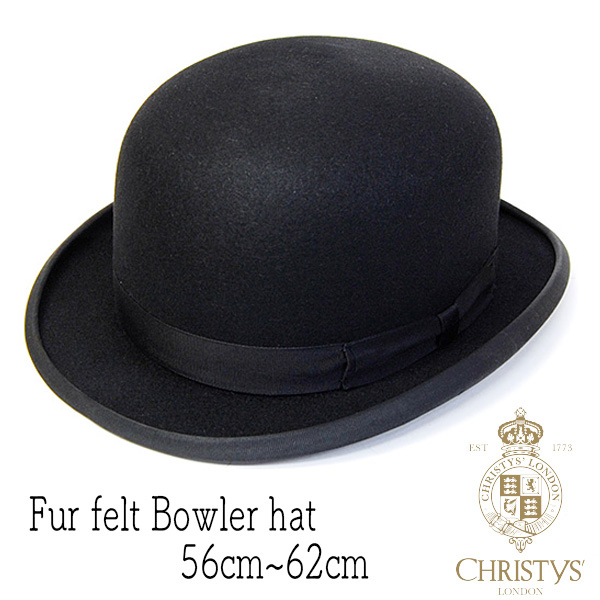 イギリス”CHRISTYS'(クリスティーズ)”ファーフエルトボーラーハット