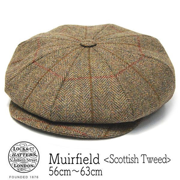 Lock＆Co.Hatters ジェームスロック ツイード８枚はぎハンチング MUIRFIELD
