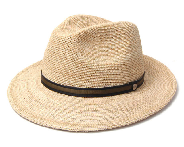Borsalino　ボルサリーノ　ラフィア細編み中折れ帽　Argentina　141165