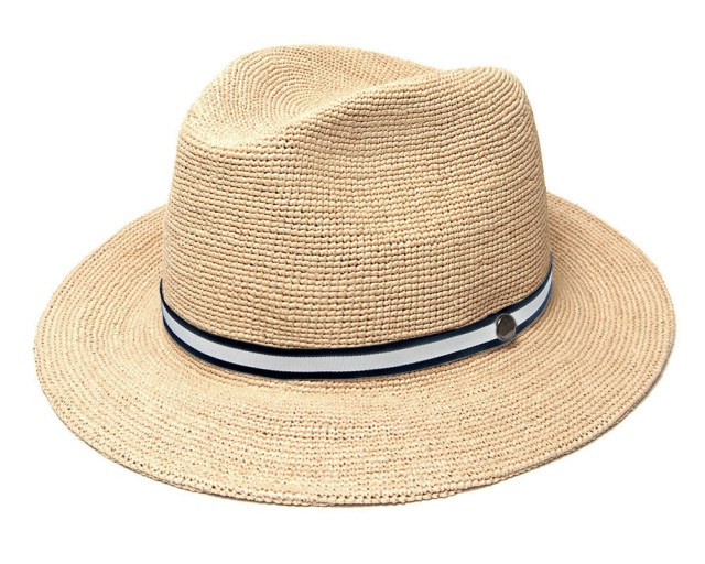 Borsalino　ボルサリーノ　ラフィア細編み中折れ帽　Argentina　141165