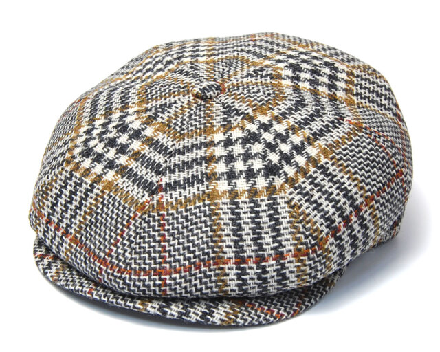 Borsalino ボルサリーノ チェック８枚はぎハンチング キャスケット