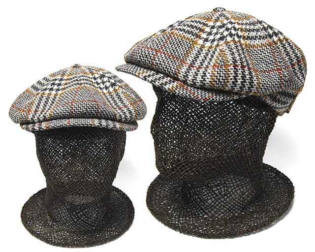 Borsalino ボルサリーノ チェック８枚はぎハンチング キャスケット