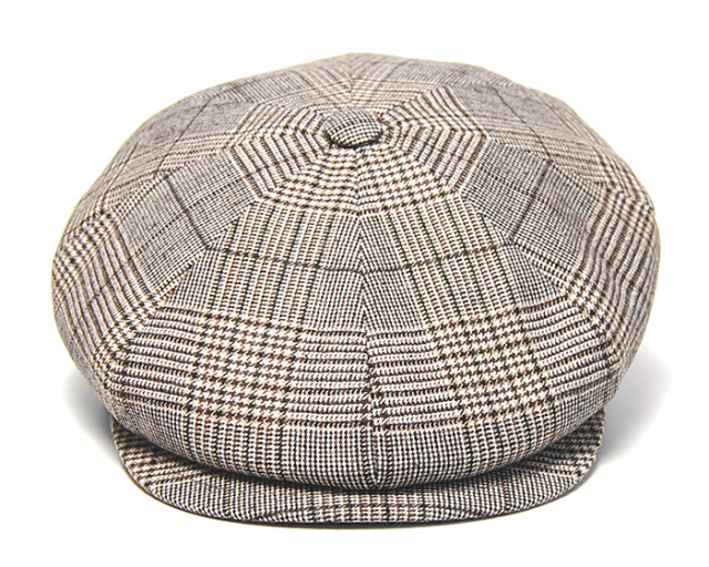 Borsalino　ボルサリーノ　グレンチェック８枚はぎハンチング　キャスケット