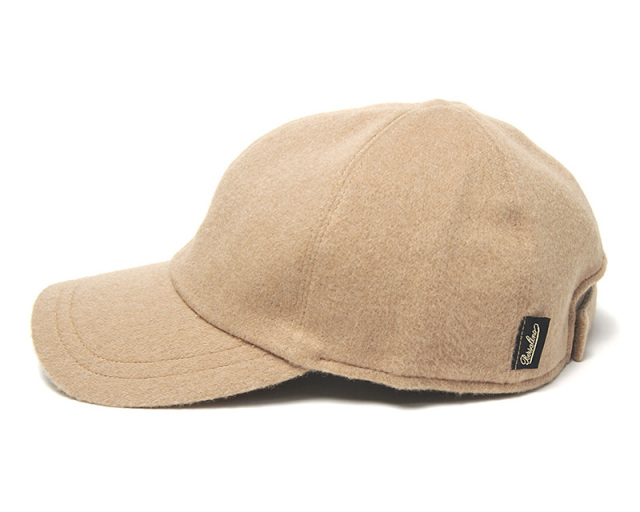ほぼ未使用　極美品　5knot...キャメル　シルク　ボアフード　アルビノ イタリア Borsalino(ボルサリーノ) キャメルキャップ B95174V Hiker