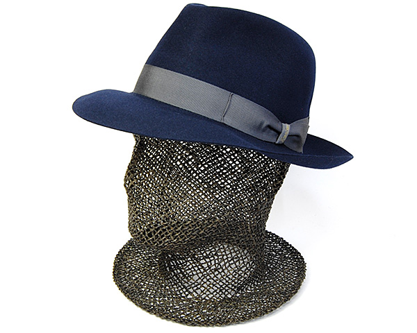 ボルサリーノBorsalinoラビットファー中折れハットMサイズ56〜57cm イタリア Borsalino(ボルサリーノ) ラビットファーフェルト中折れ帽
