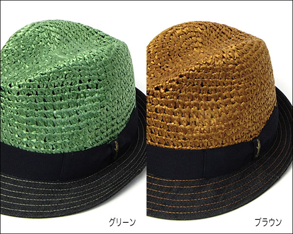 Borsalinoメッシュxデニム中折れ帽