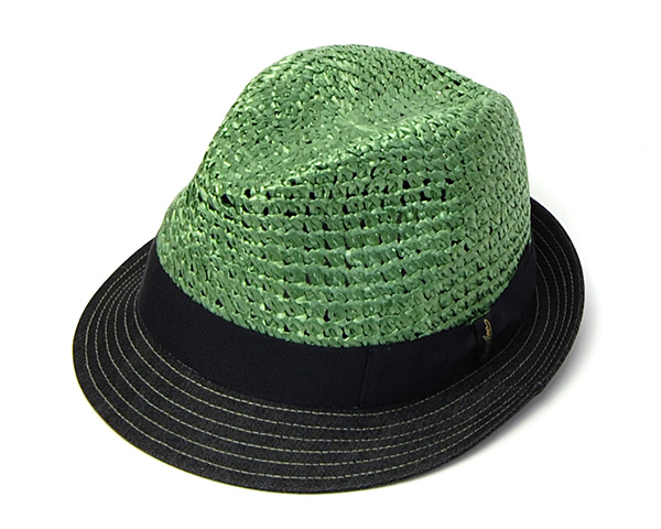 Borsalinoメッシュxデニム中折れ帽