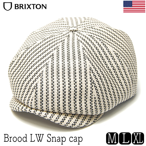 BRIXTON　ブリクストン　ストライプ８枚はぎハンチング　Brood