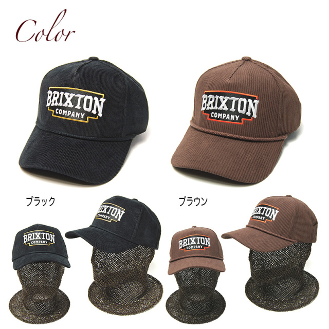 BRIXTON　ブリクストン　コーデュロイスナップバックキャップ　PIERSON C NP MP SNPK