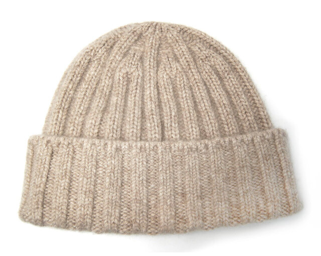 cableami(ケーブルアミ) カシミアリブニットキャップ