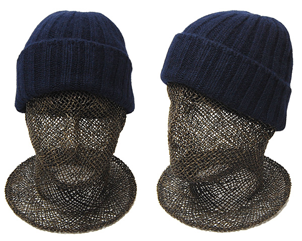 ”cableami(ケーブルアミ)” カシミアリブニットキャップ 