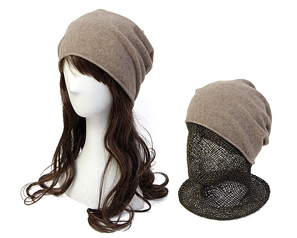 ”cableami(ケーブルアミ)” カシミアニットキャップ ニット帽 