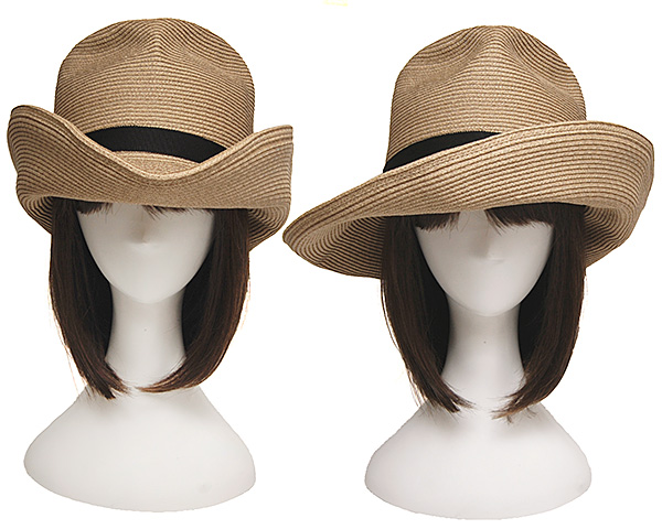 cableami ケーブルアミ つば広コットンブレードハット