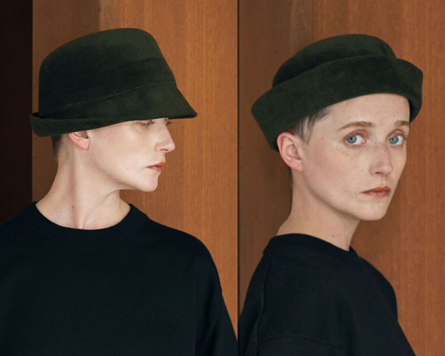 chisaki hat チサキハット　BISKウールフェルトハット ダークグレー chisaki hat チサキハット BISKウールフェルトハット ダークグレー