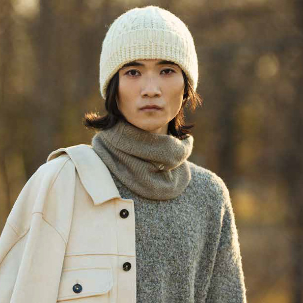 chisaki　チサキ　カシミアセーブル　ニットターバン＆ネックウォーマー　Nuum