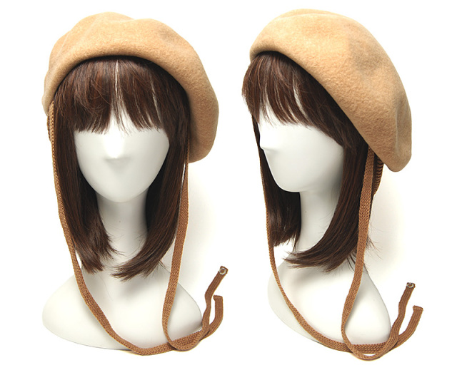 chisaki　チサキ　ウールベレー帽　Puka +ribbon