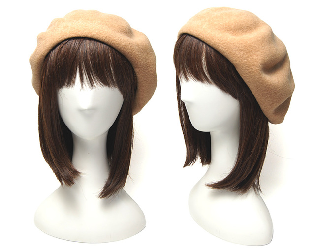 chisaki　チサキ　ウールベレー帽　Puka +ribbon