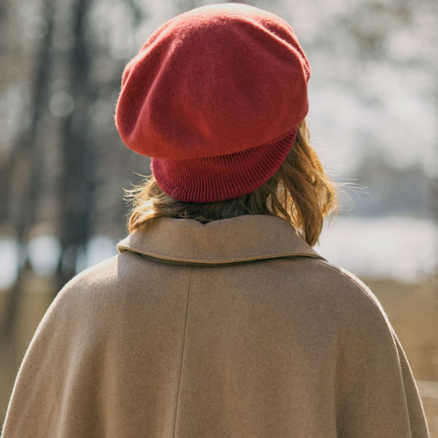 chisaki(チサキ) ウールフエルトベレー Puka+Ribbon ベレー帽