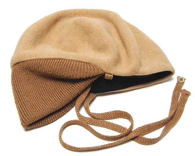 chisaki　チサキ　ウールベレー帽　Puka +ribbon