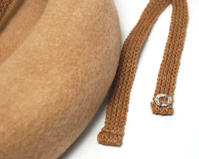 chisaki　チサキ　ウールベレー帽　Puka +ribbon