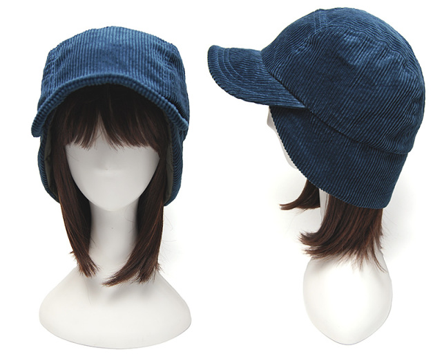 chisaki　チサキ　耳当て付きコーデュロイキャップ　sono