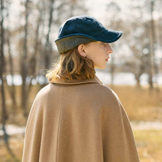 chisaki　チサキ　耳当て付きコーデュロイキャップ　sono