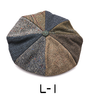 Hanna Hats　ハンナハッツ　パッチワーク８枚はぎハンチング　キャスケット