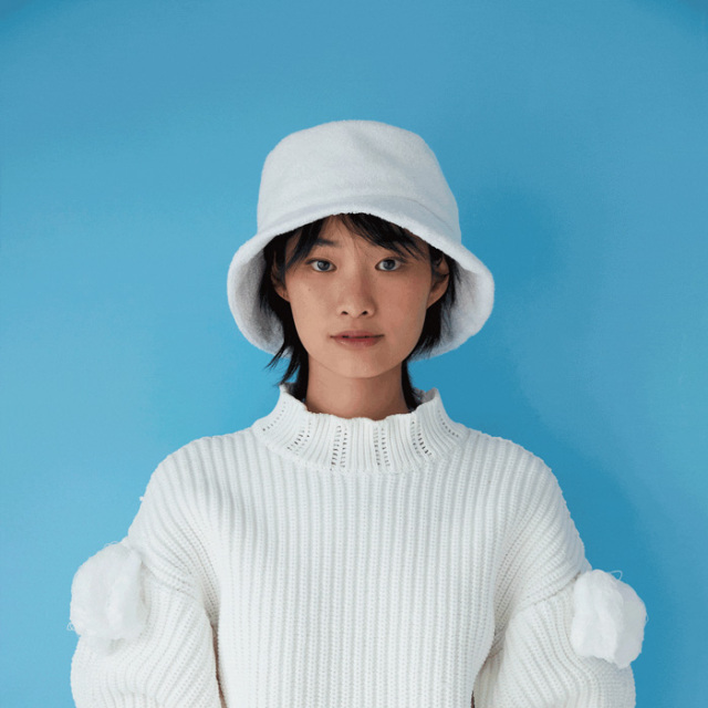 HICOSAKA　ヒコサカ　アシンメトリーパイルバケットハット