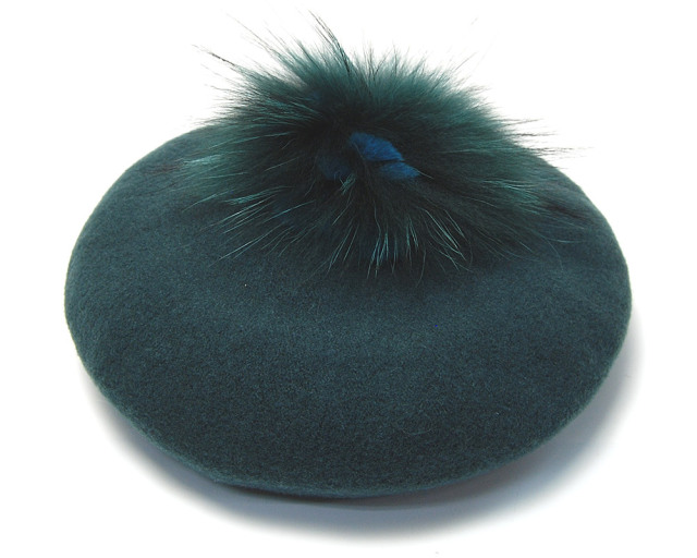 HATS＆DREAMS(ハッツアンドドリームス) ボンボン付きウールフエルトベレー 