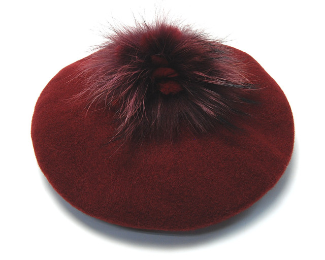 HATS&DREAMS ハッツアンドドリームス　ボンボン付きウールフエルトベレー hnd-49036a-col2.jpg