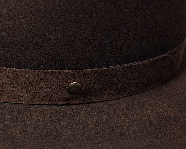 Kohsuke Inaba ファーフエルト中折れ帽 ダークブラウン 秋冬 メンズ