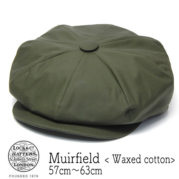 ポイント最大15倍 イギリス王室御用達 Lock Co Hatters ジェームスロック ワックスコットン８枚はぎハンチング Muirfield 春夏 メンズ 撥水 大きいサイズの帽子アリ コンビニ受取対応 Kaw Jl Muirfield1s3