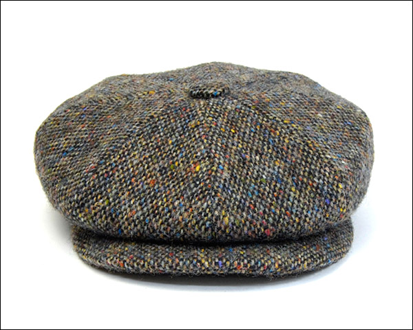 イギリス王室御用達””Lock&Co.Hatters(ジェームスロック)”ネップツイード８枚はぎハンチング 