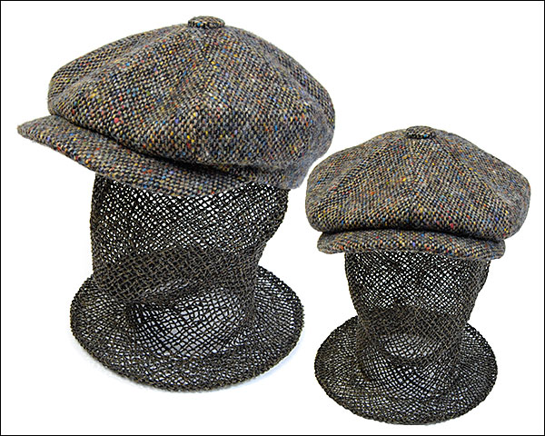 イギリス王室御用達””Lock&Co.Hatters(ジェームスロック)”ネップツイード８枚はぎハンチング 