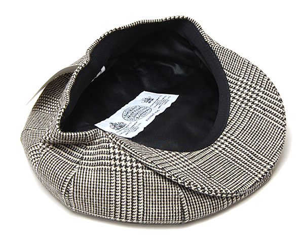 ”Lock&Co.Hatters(ジェームスロック)” グレンチェック８枚はぎハンチング