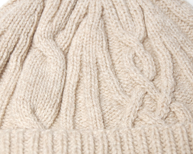 JOHN SMEDLEY(ジョンスメドレー) カシミアウールケーブル編みニットキャップ EMERY 