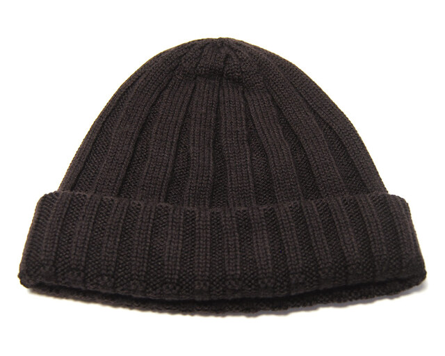 JOHN SMEDLEY(ジョンスメドレー) ウールリブニットキャップ HICKORY ニット帽