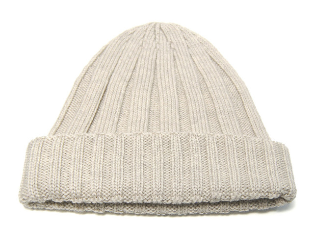 John Smedley　ジョンスメドレー　リブニット帽　HICKORY　ヒッコリー