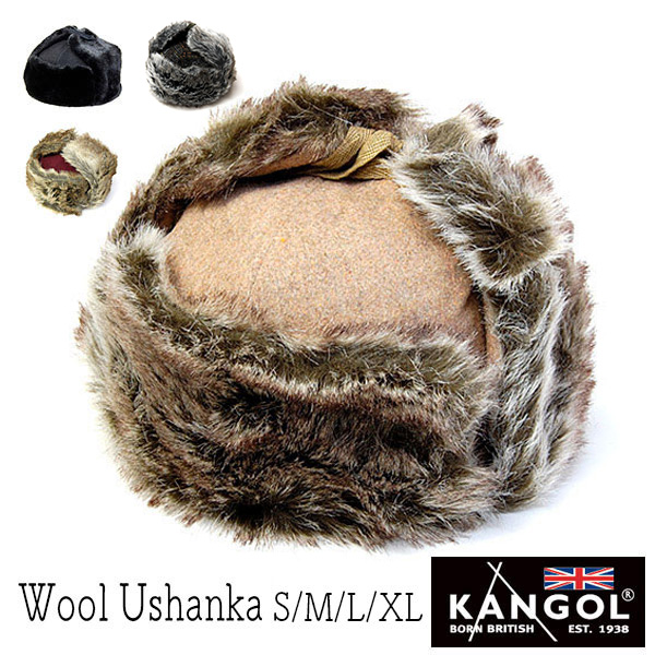 ”KANGOL(カンゴール)”ファー付き飛行帽[WOOL USHANKA]