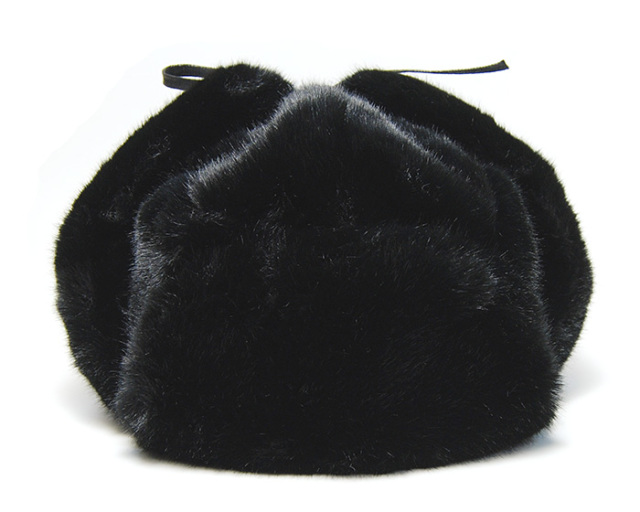 KANGOL　カンゴール　 ファー飛行帽　フライトキャップ　トラッパー　Black Faux Fur Trapper