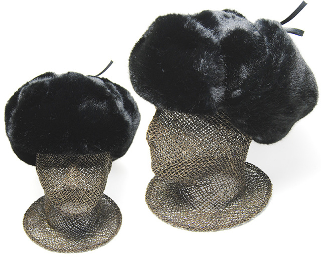KANGOL　カンゴール　 ファー飛行帽　フライトキャップ　トラッパー　Black Faux Fur Trapper