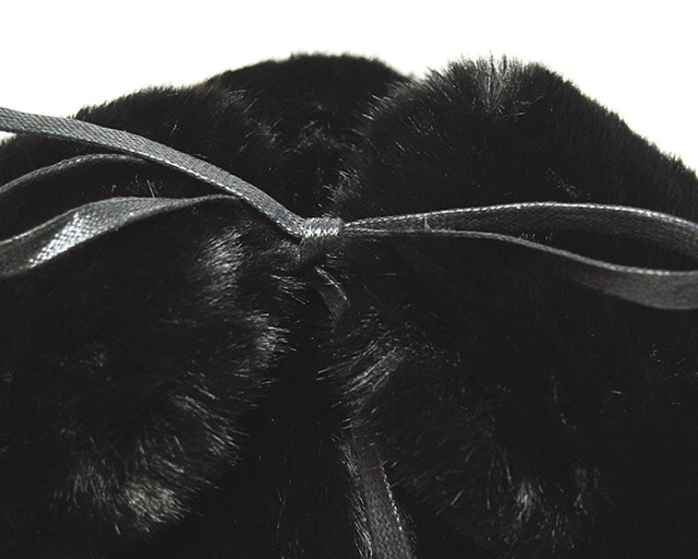 KANGOL　カンゴール　 ファー飛行帽　フライトキャップ　トラッパー　Black Faux Fur Trapper